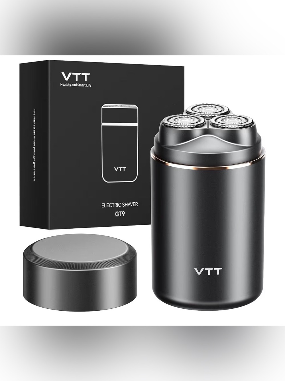 VTT Electric Razor for Men, Wet & Dry Cordless Shaver, IPX6 Waterproof, Travel
